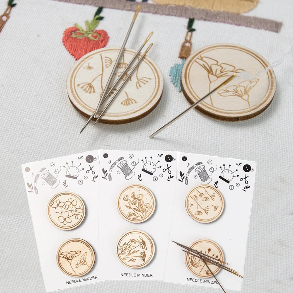 Needle Minder Magnet - 2 ชิ้น Cross Stitch ไม้เข็ม Minder