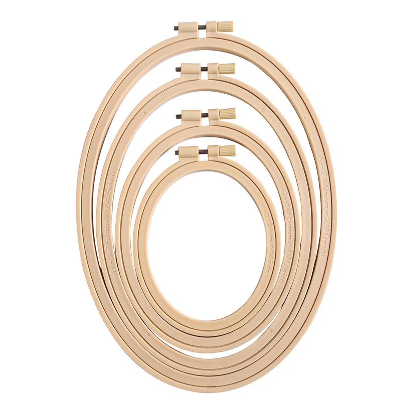 Embroidery Hoop Plastic - ไม้ไผ่เทียมพลาสติกรูปวงรีสีงานปักสะดึงห่วงจมูกสำหรับงานฝีมือปักงานปักครอสติชเข็ม