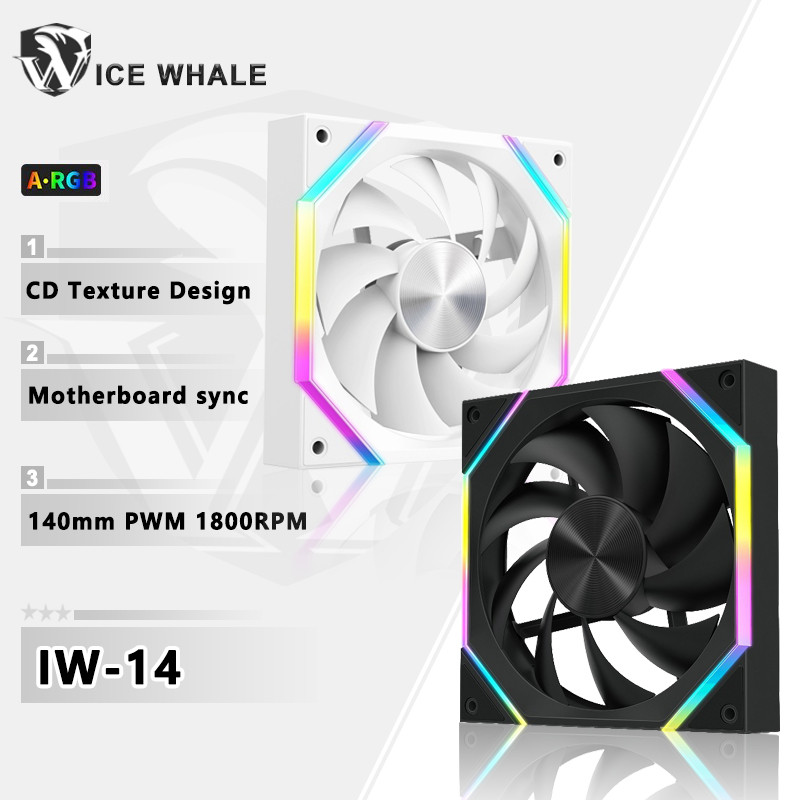 Embroidery Whale - ICE Whale IW-14 คอมพิวเตอร์แชสซีพัดลม 14 ซม.ARGB