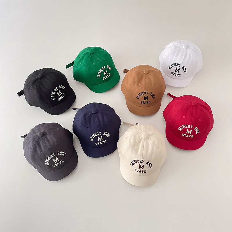 Embroidery Simple - หมวกแก๊ปเด็ก RAISE แบบลำลอง ปักลายเท่ๆ สไตล์คลาสสิก หมวกเบสบอลเด็ก