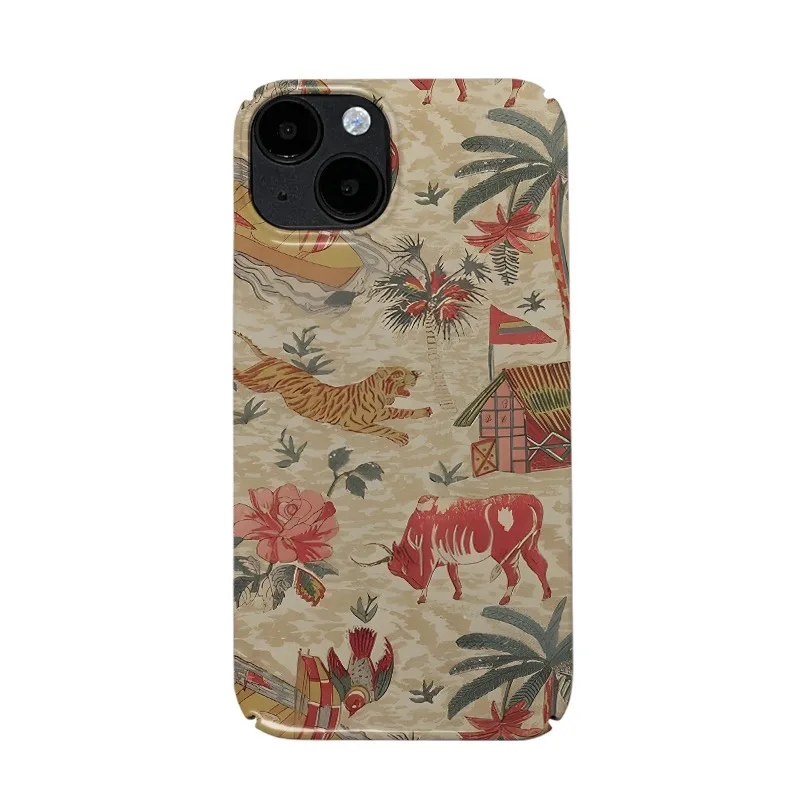 Embroidery Water - เคสลายปักสไตล์จีนย้อนยุคสำหรับ iPhone 16 15 14 13