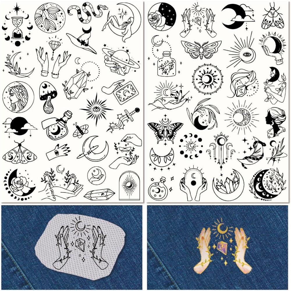 Embroidery Water - 51 ชิ้น Boho Moon Sun น้ําเย็บปักถักร้อย