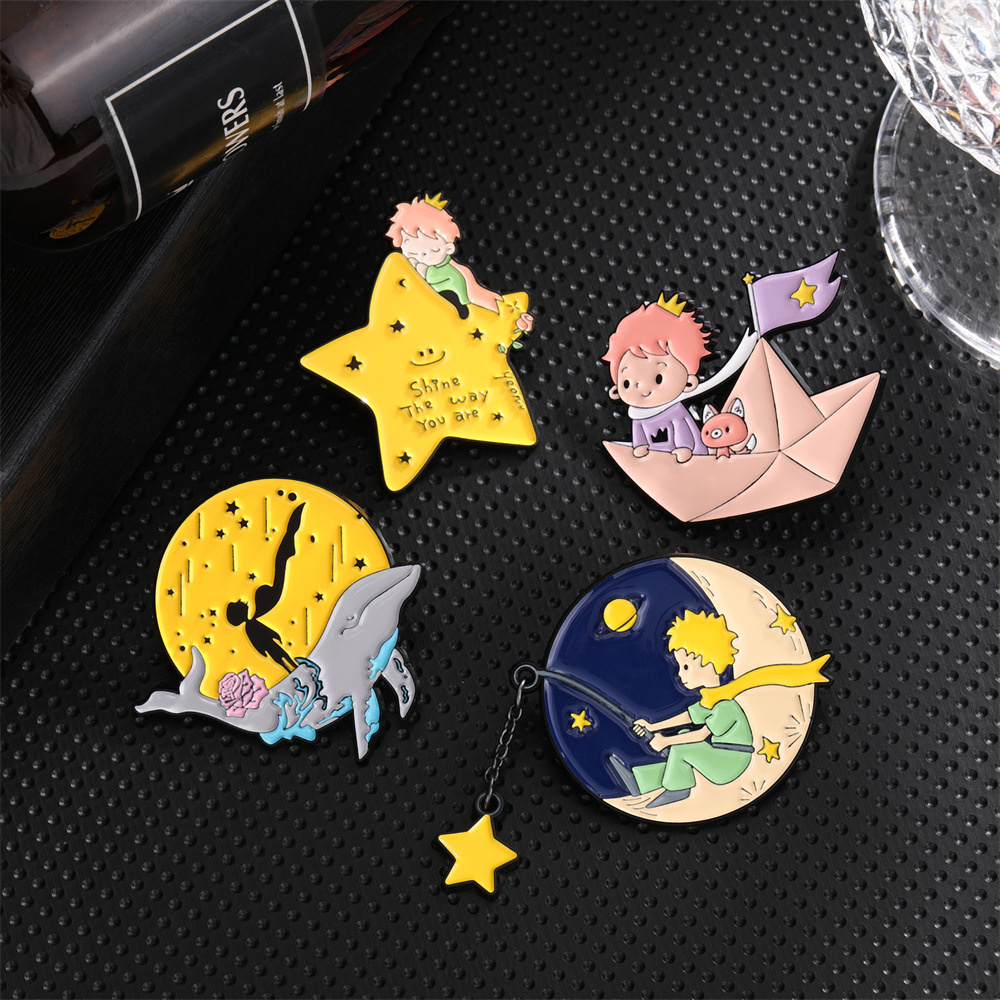 เข็มกลัดเคลือบรูปดาวพระจันทร์ล - Embroidery Whale บทวิจารณ์และราคา