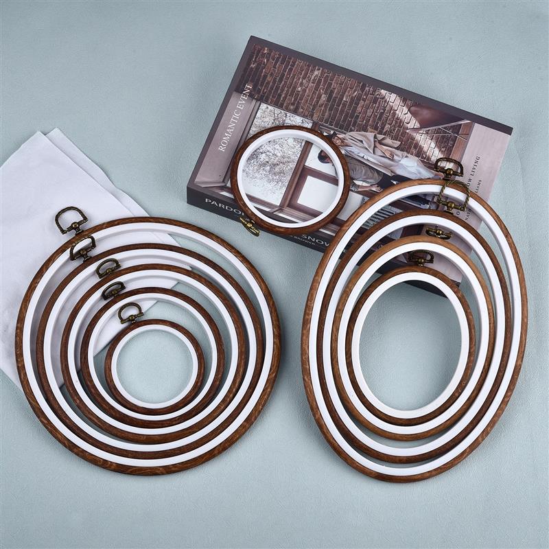 รอบรูปไข่สีไม้เย็บปักถักร้อยสะ - Embroidery Hoop Plastic บทวิจารณ์และราคา