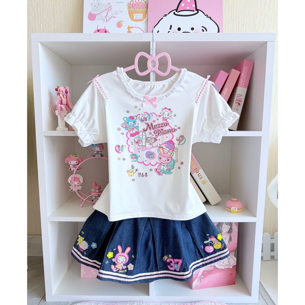 ญี่ปุ่นหวานชุดกระโปรงฤดูร้อนให - Embroidery Tshirt บทวิจารณ์และราคา