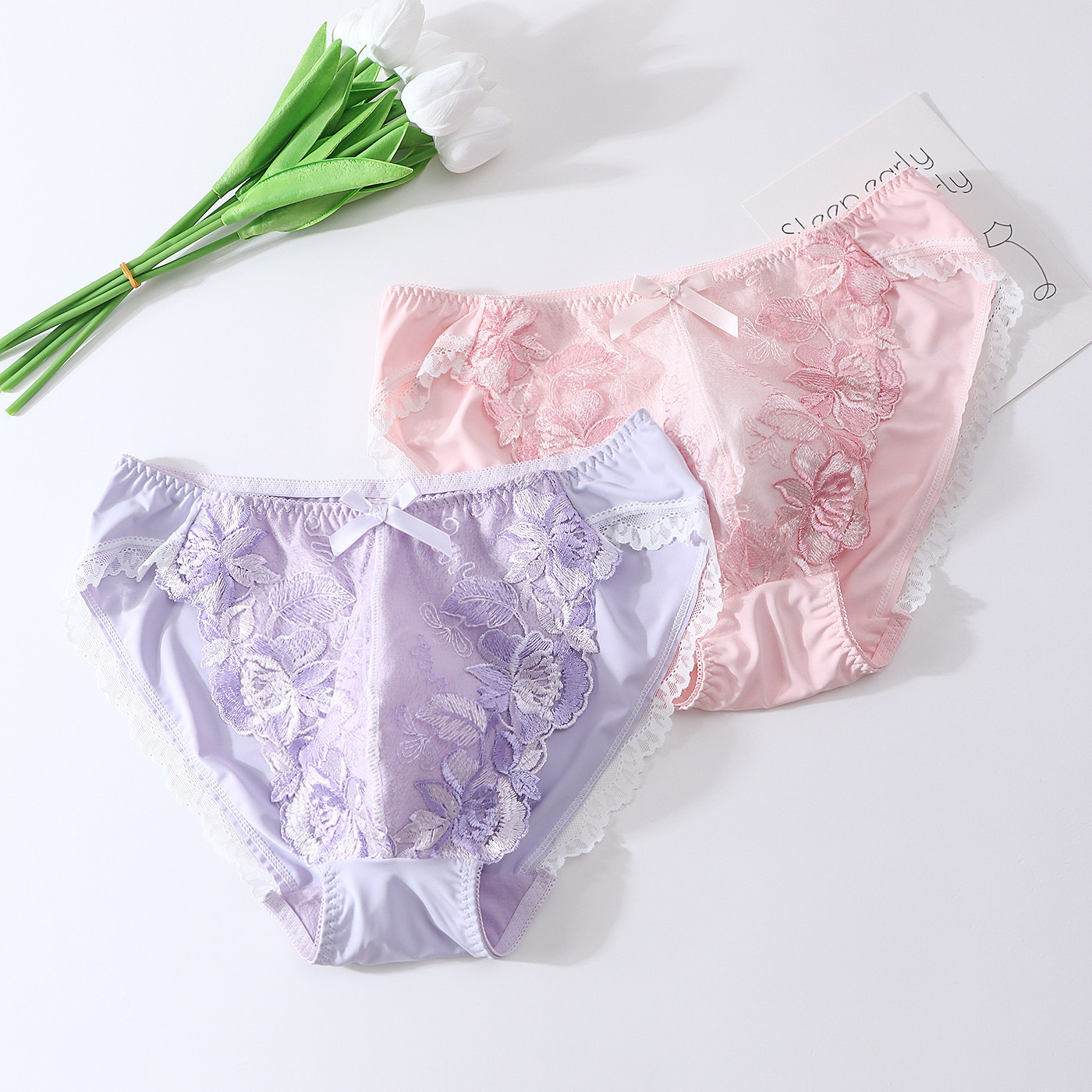 กางเกงในชายคุณภาพสูง ลายปักดอก - Embroidery Gift บทวิจารณ์และราคา