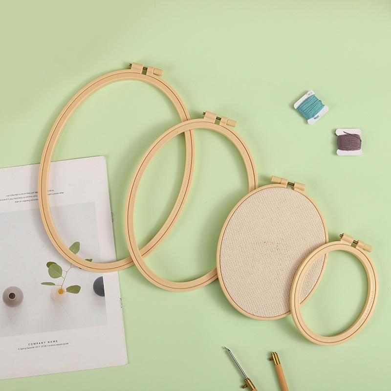 ไม้ไผ่เทียมพลาสติกรูปวงรีสีงาน - Embroidery Hoop Plastic บทวิจารณ์และราคา
