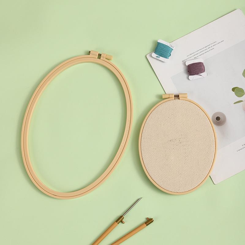 ไม้ไผ่เทียมพลาสติกรูปวงรีสีงาน - Embroidery Hoop Plastic บทวิจารณ์และราคา