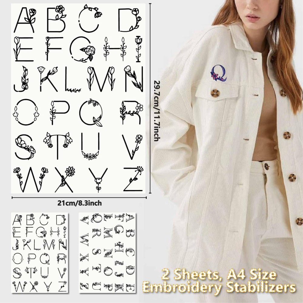 ตัวอักษร A-Z ที่ละลายน้ําได้เย - Embroidery Water บทวิจารณ์และราคา