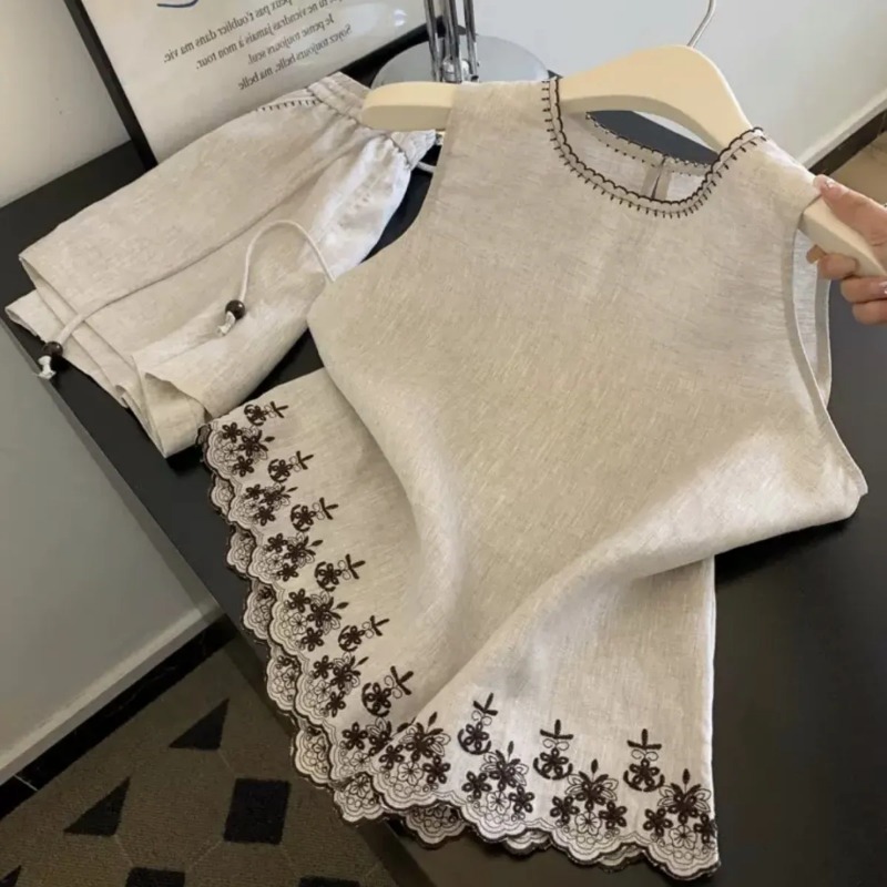 ชุดเซ็ตสองชิ้นสำหรับผู้หญิง เส - Embroidery Simple บทวิจารณ์และราคา