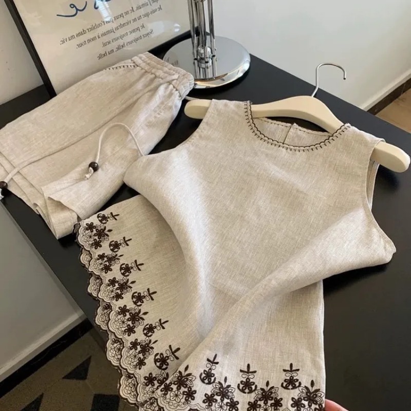 ชุดเซ็ตสองชิ้นสำหรับผู้หญิง เส - Embroidery Simple บทวิจารณ์และราคา