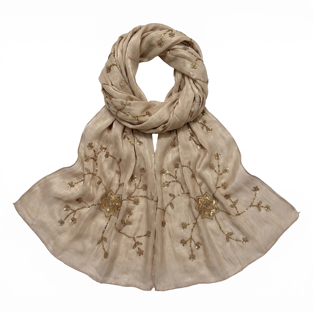 ผ้าคลุมศีรษะฮิญาบลายยับพร้อมปั - Embroidery Fashion บทวิจารณ์และราคา