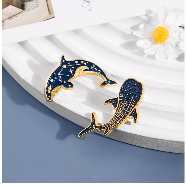 เข็มกลัดรูปปลาวาฬสีฟ้าน่ารัก ส - Embroidery Whale บทวิจารณ์และราคา