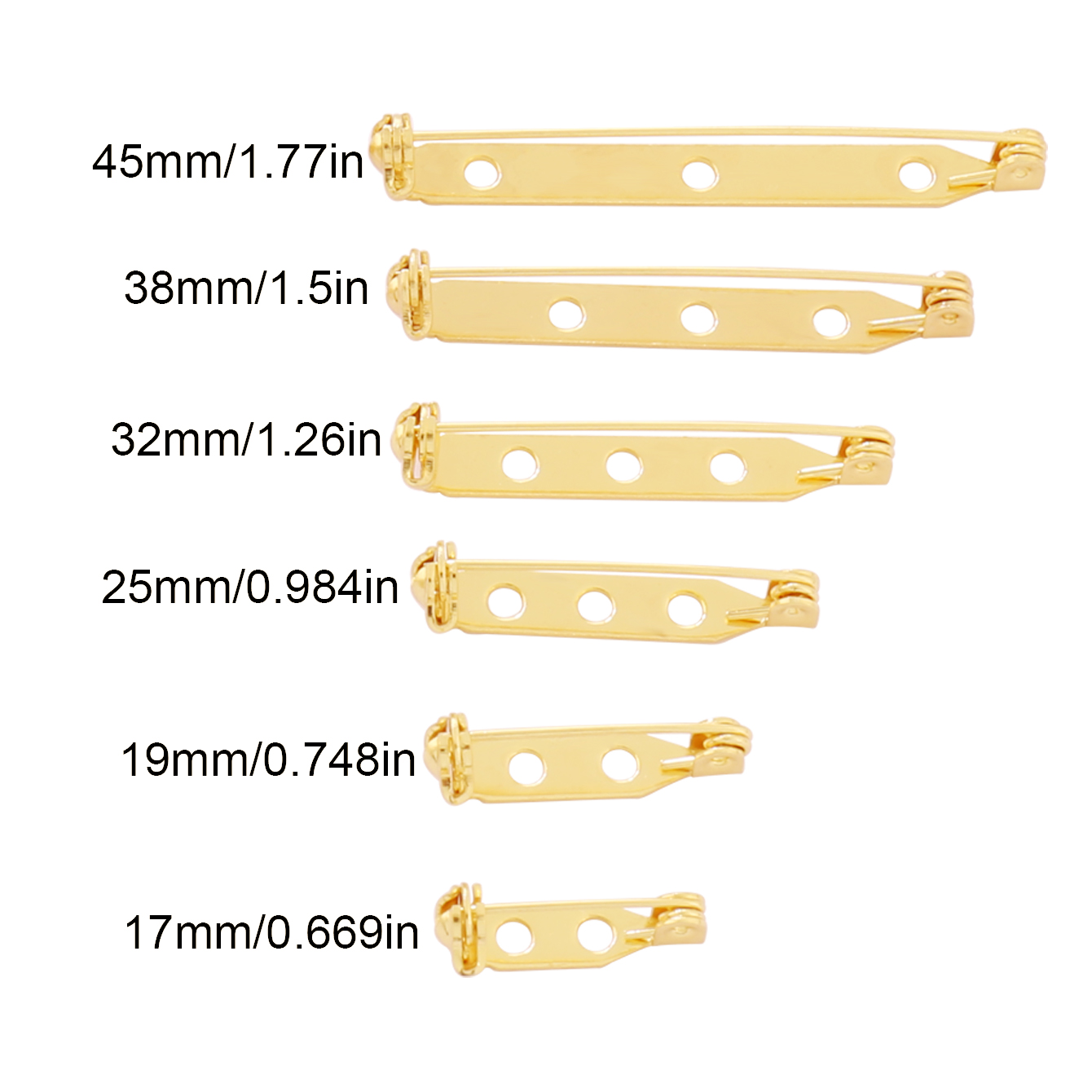 10pcs 17-45 มม.เข็มกลัดคลิปฐาน - Embroidery Simple บทวิจารณ์และราคา