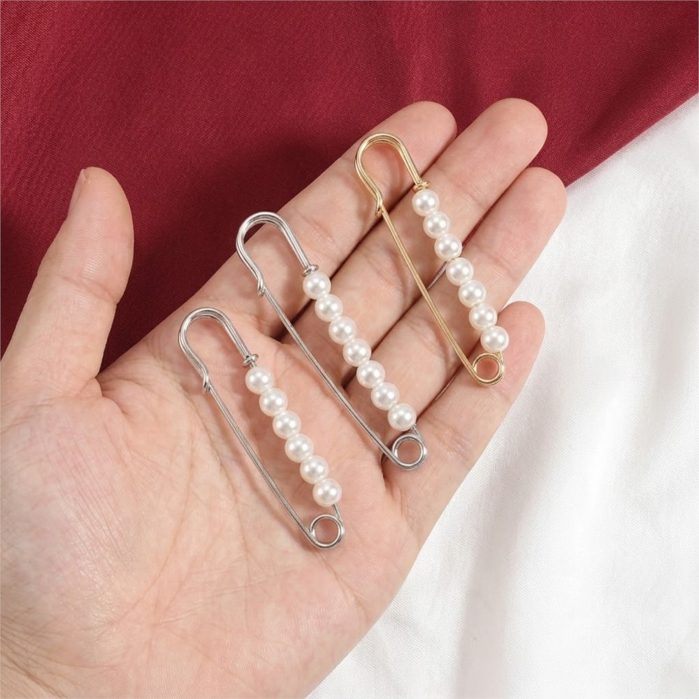 เข็มกลัดตกแต่งมุกเทียมขนาดใหญ่ - Embroidery Simple บทวิจารณ์และราคา