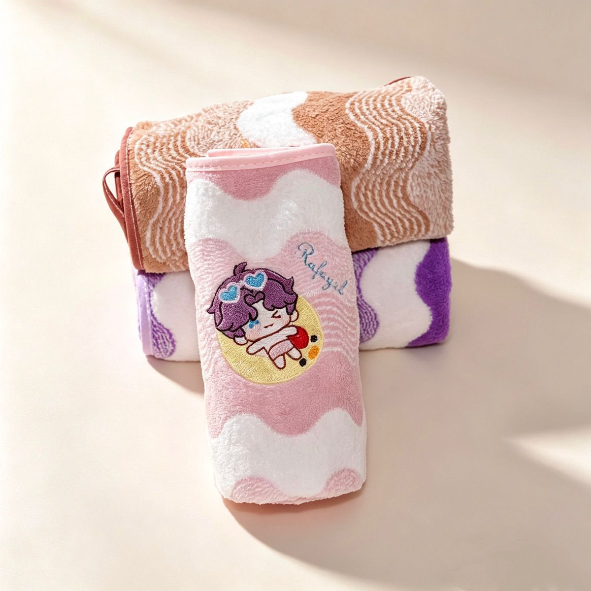 ผ้าเช็ดมือขนแกะลายการ์ตูน Anim - Embroidery Gift Ideas บทวิจารณ์และราคา