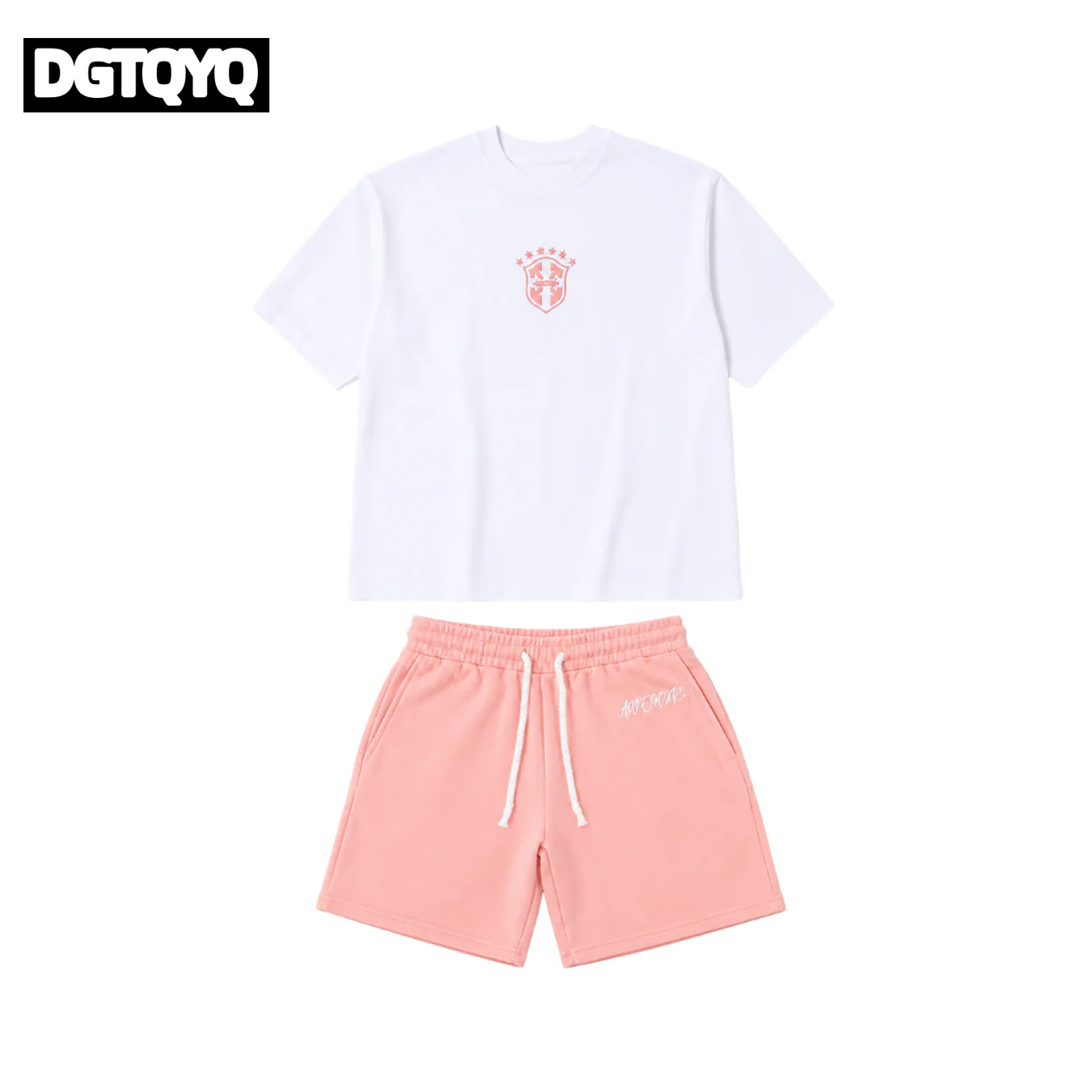 ชุดเซ็ตเสื้อยืดคอกลมพิมพ์ลายกั - Embroidery Tshirt บทวิจารณ์และราคา