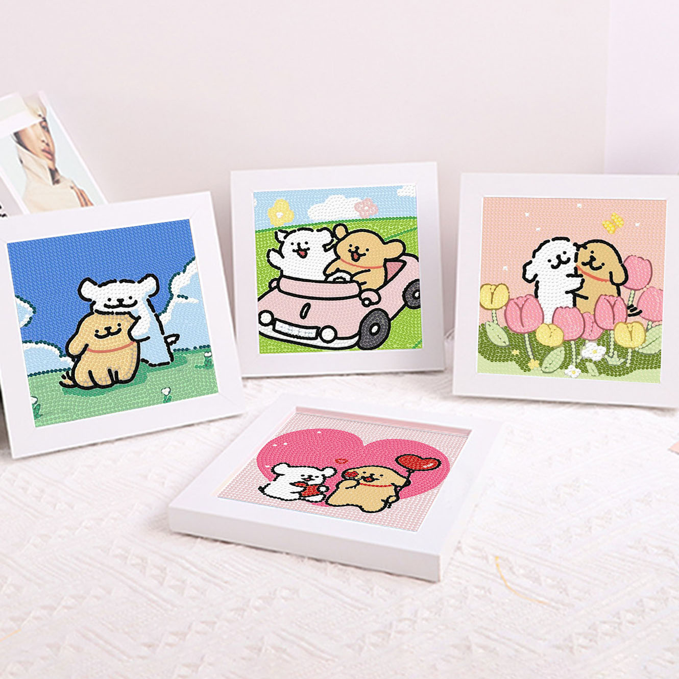 ภาพวาดตกแต่งกรอบคริสตัลรูปสุนั - Embroidery Gift Ideas บทวิจารณ์และราคา