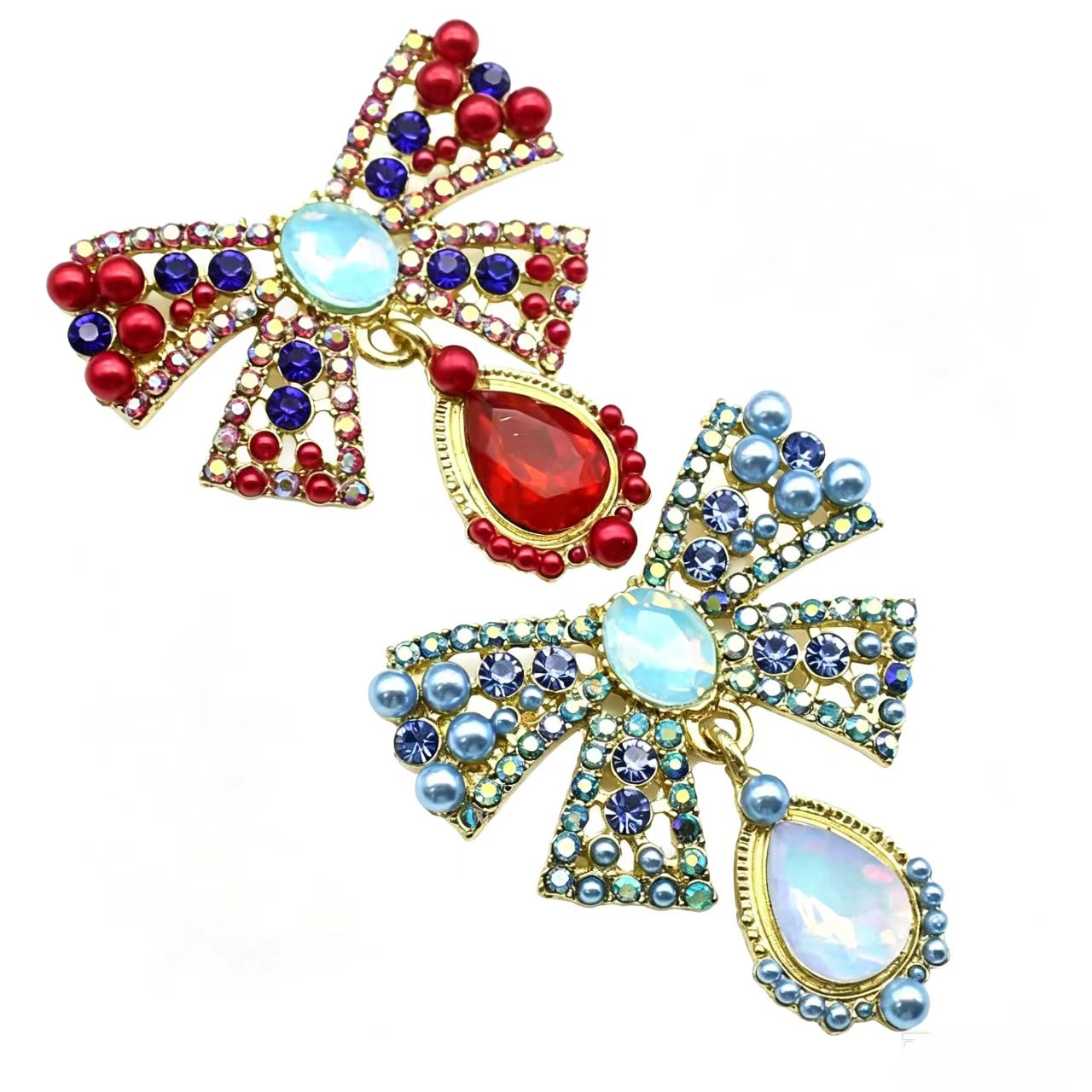 เข็มกลัดโบว์โลหะผสมสีทองประดับ - Embroidery Simple บทวิจารณ์และราคา