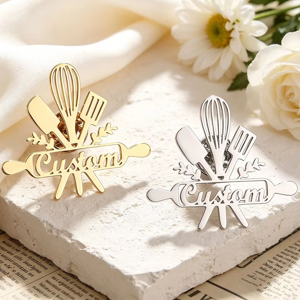 เข็มกลัดสแตนเลสสตีลแบบกำหนดเอง - Embroidery Simple บทวิจารณ์และราคา