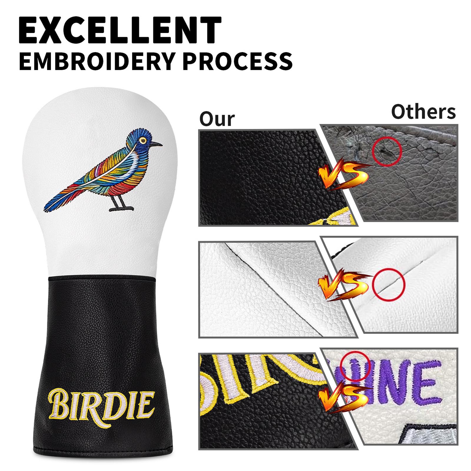ปลอกคลุมหัวไม้กอล์ฟปักลายนกหลา - Embroidery Water บทวิจารณ์และราคา