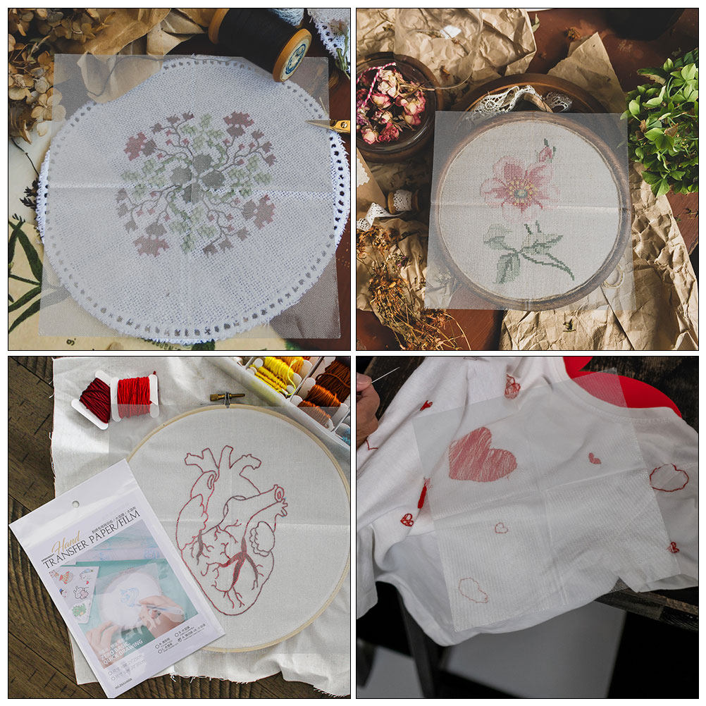 ชุดกระดาษถ่ายโอนลายปักแบบละลาย - Embroidery Tshirt บทวิจารณ์และราคา