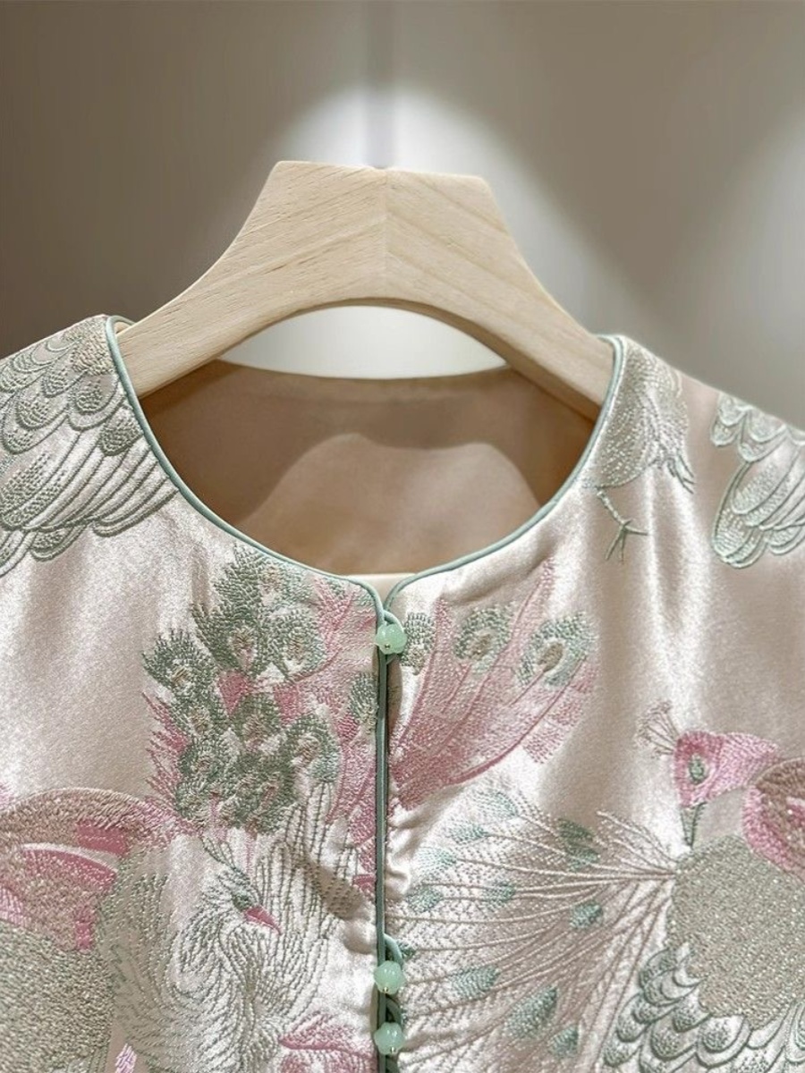 เสื้อกั๊กผู้หญิงสไตล์จีนใหม่ ป - Embroidery Jacket บทวิจารณ์และราคา