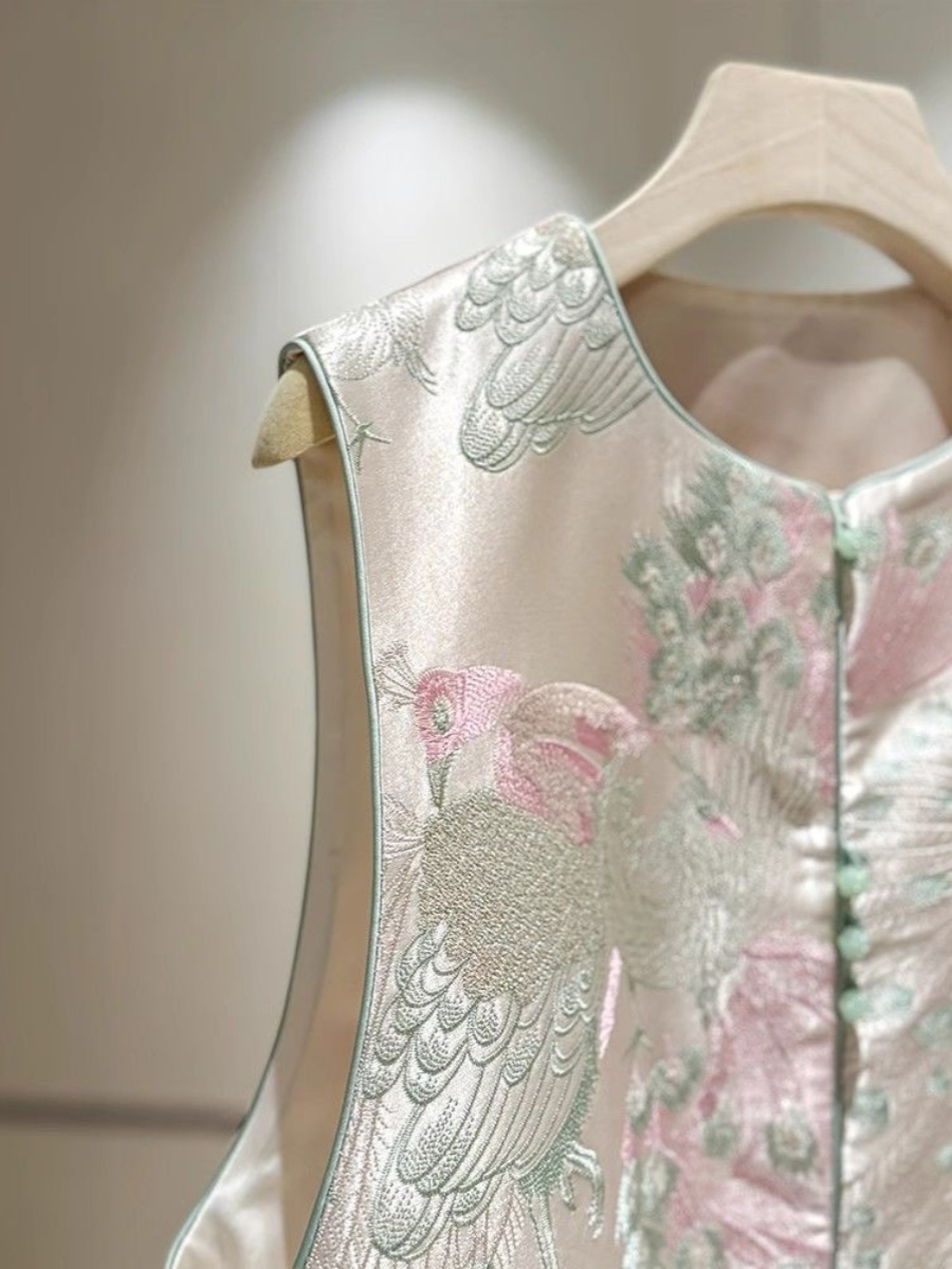 เสื้อกั๊กผู้หญิงสไตล์จีนใหม่ ป - Embroidery Jacket บทวิจารณ์และราคา