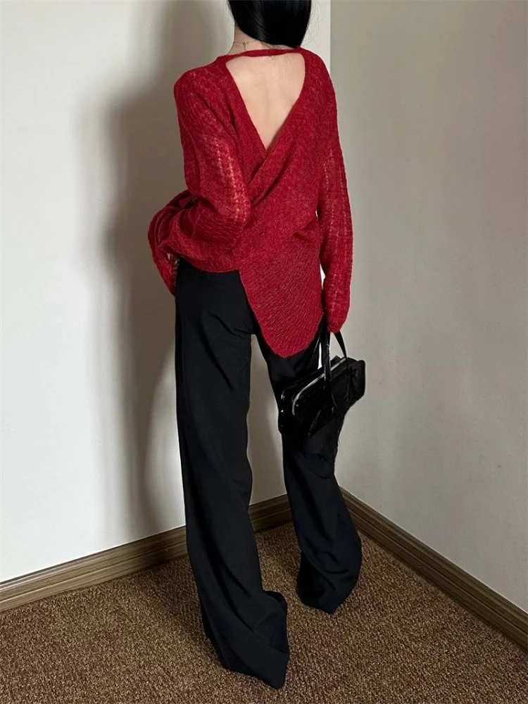 Y2K เสื้อยืดผู้หญิงถักแบบซีทรู - Embroidery Fashion บทวิจารณ์และราคา