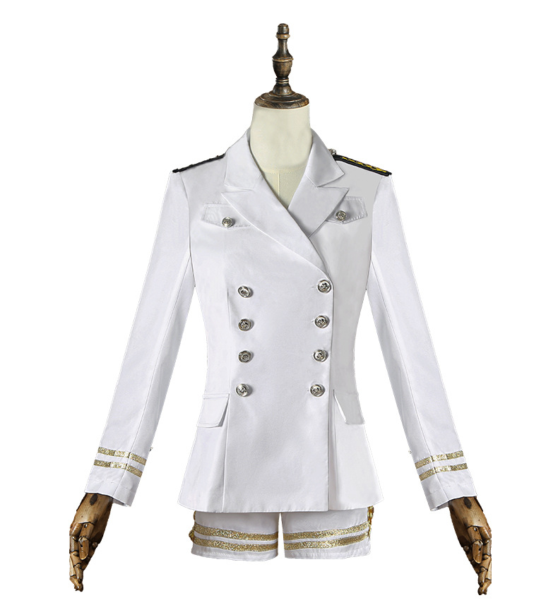ชุดยูนิฟอร์มกัปตันเรือสีดำขาวส - Embroidery Outfit บทวิจารณ์และราคา